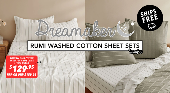 Shop the Dreamaker Rumi Washed Cotton Sheet Sets and More - Ships Free! sale