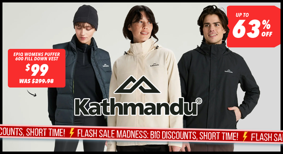 Shop the Kathmandu - Up to 63% Off - Ends Sunday sale