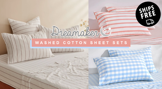 Shop the Dreamaker Washed Cotton Sheet Sets - Ships Free!  sale