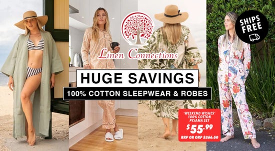 Shop the Huge savings on 100% Cotton Sleepwear, Robes & More!  sale