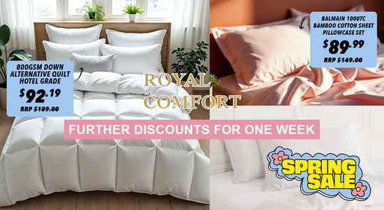Shop the Royal Comfort Bedding Range - Further Discounts for One Week!  sale